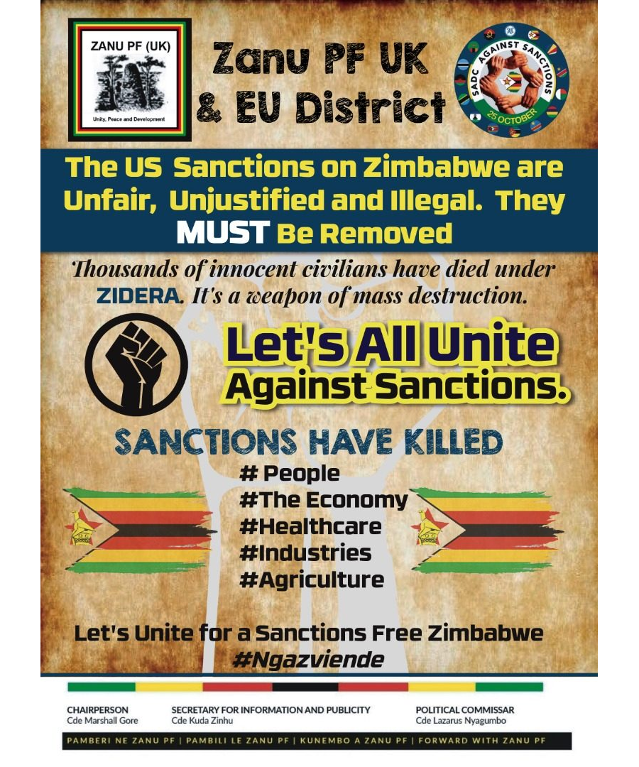 Zanu PF UK and EU Anti Sanctions Day Statement